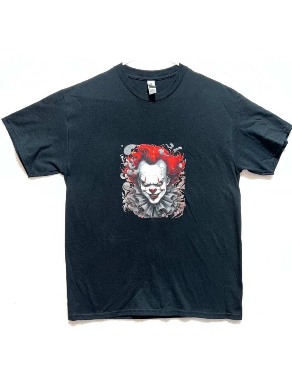 Pennywise Graphic Tee Gildan Heavy Cotton Black Medium Horror Movie Clown Design